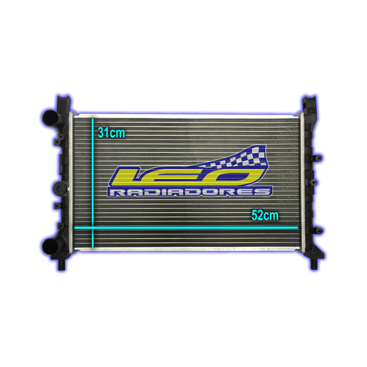 RADIADOR FIAT FIORINO 1.7 DIESEL tubo chato.
