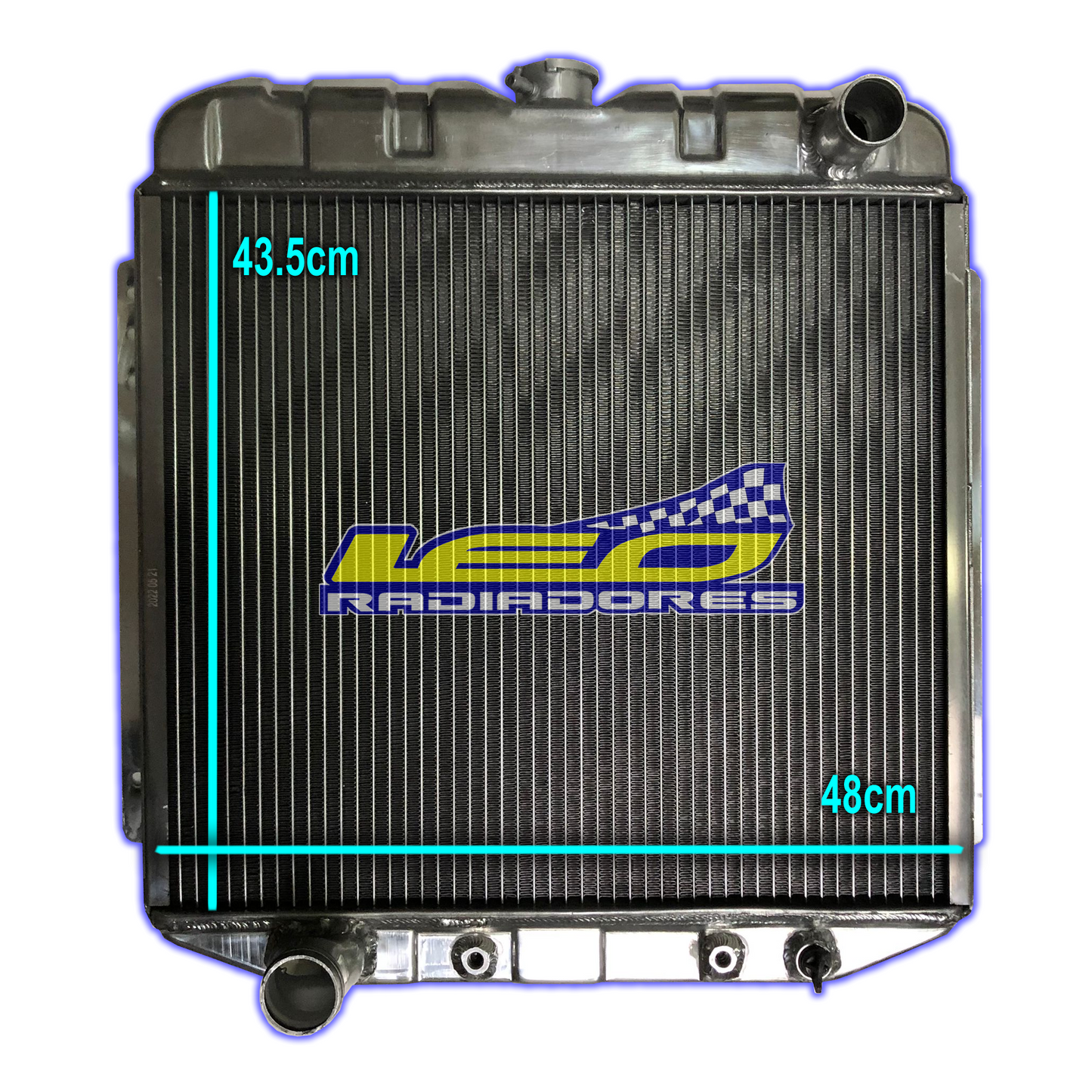 RADIADOR GENERADOR RADCOOLING ADAPTAR CAÑOS CRUZADOS ALUMINIO