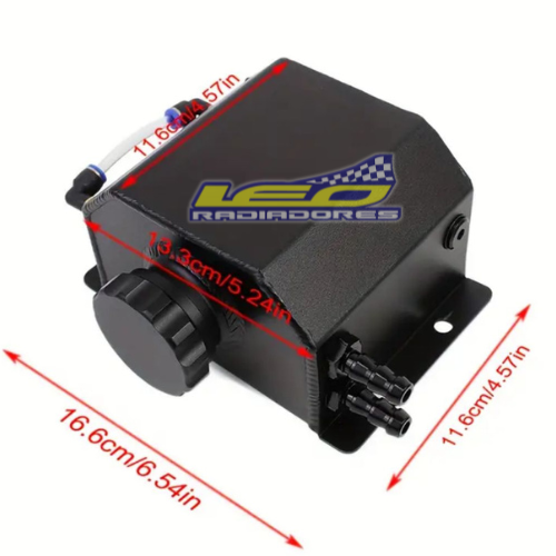 DEPOSITO DE AGUA RACING ALUMINIO CON TAPON 1 LTRS NEGRO