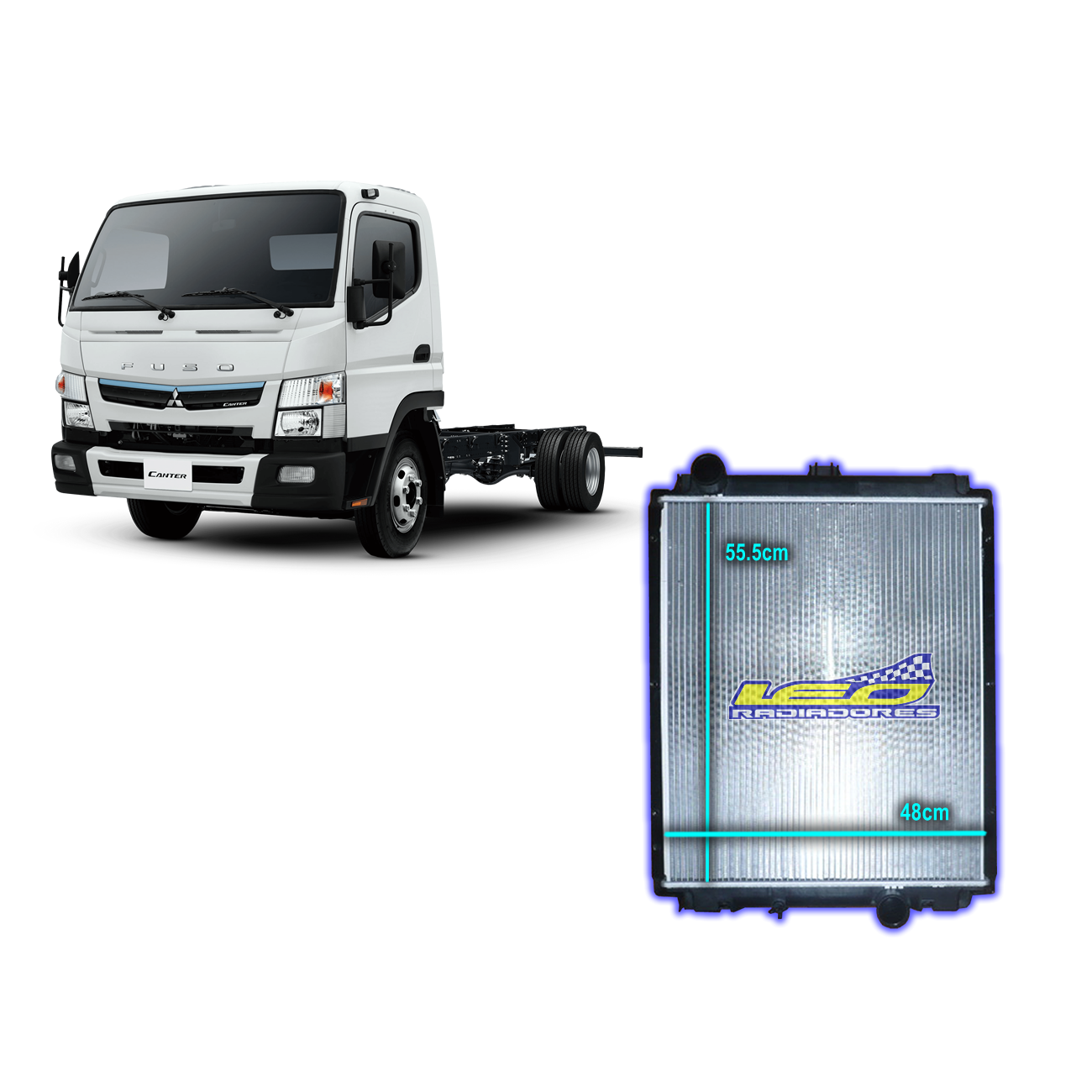 RADIADOR MITSUBISHI CANTER 3.5