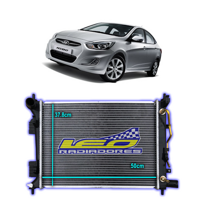 RADIADOR HYUNDAI ACCENT 1.4-1.6 N/GRAND i10/HB20/S/X1.6/KIA RIO 2013>AUTOMATICO