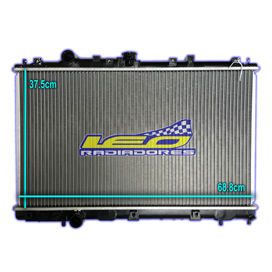 RADIADOR MITSUBISHI LANCER 1.3/1.6/COLT GLX caños izq.electro rosca con bulbo