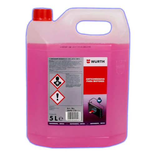 Refrigerante Anticorrosivo Para Radiador Wurth- 5 Litros ROJO