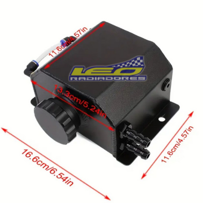 DEPOSITO DE AGUA RACING ALUMINIO CON TAPON 1 LTRS NEGRO