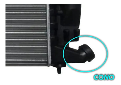 RADIADOR PEUGEOT 306 1.6/1.8/CITROEN BERLINGO/ZX/XN/XSARA/S SALIDA DEPOSITO INFERIOR CONO