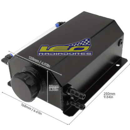 DEPOSITO DE AGUA RACING ALUMINIO CON TAPON 2 LTS NEGRO